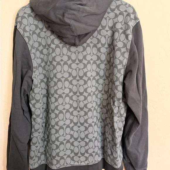 Coach Men's Black and Gray Hoodie - Picture 2 of 2